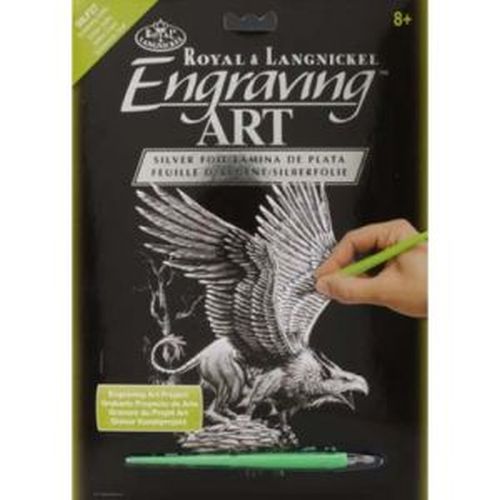 ROYAL LANGNICKEL ART Screaming Griffen Silver Foil Engraving Art - CRAFT