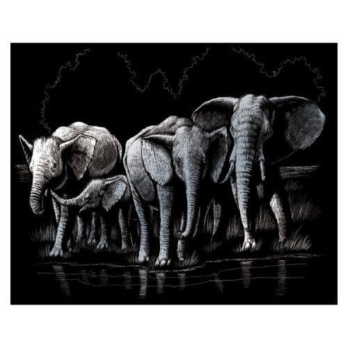 ROYAL LANGNICKEL ART Elephant Herd Engraving Kit - .