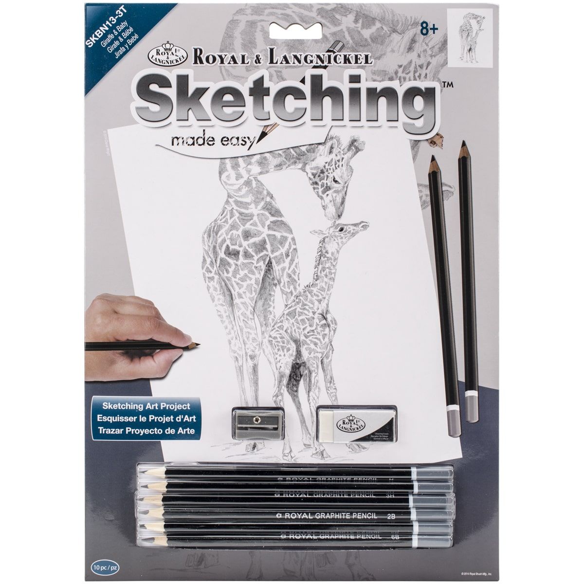 ROYAL LANGNICKEL ART Giraffe And Baby Sketching Made Easy - CRAFT