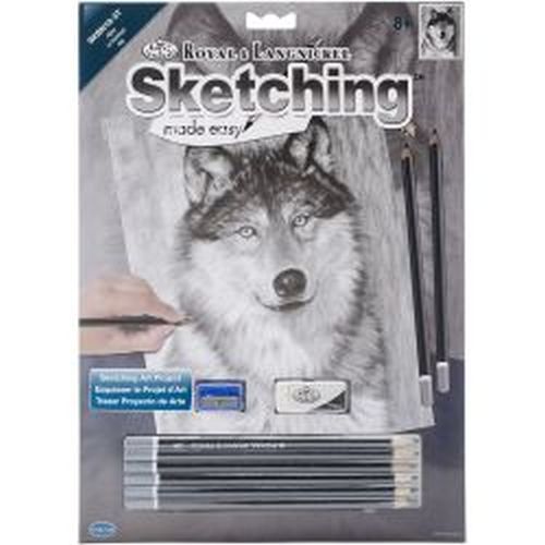 ROYAL LANGNICKEL ART Alpha Wolf Sketching Made Easy Art Project - .