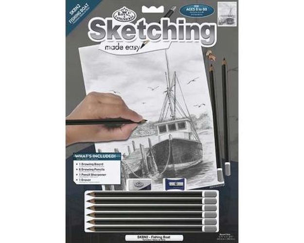 ROYAL LANGNICKEL ART Fishing Boat Sketching Art Kit - 