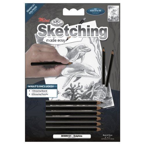 ROYAL LANGNICKEL ART Dolphins Sketching Made Easy Art Kit - 