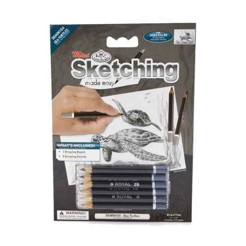 ROYAL LANGNICKEL ART Sea Turtles Sketching Made Easy - CRAFT