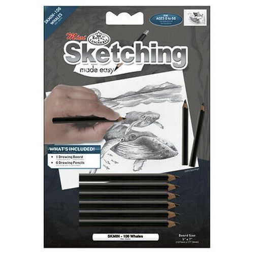 ROYAL LANGNICKEL ART Whales Mini Sketching Made Easy - CRAFT