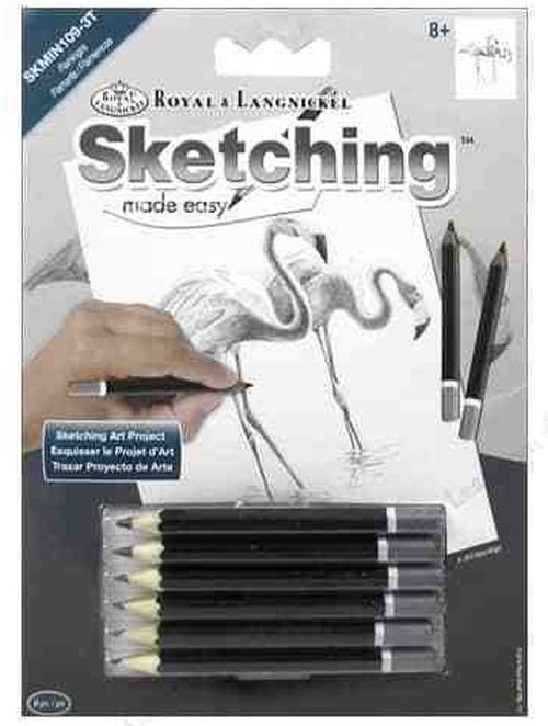 ROYAL LANGNICKEL ART Flamingoes Sketching Made Easy - CRAFT