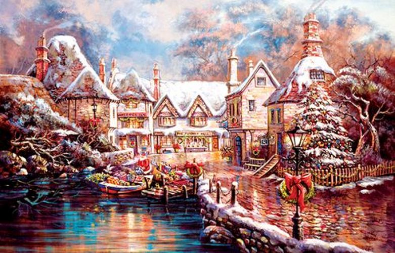 SUNSOUT Christmas Cove Christmas 1000 Piece Puzzle - 