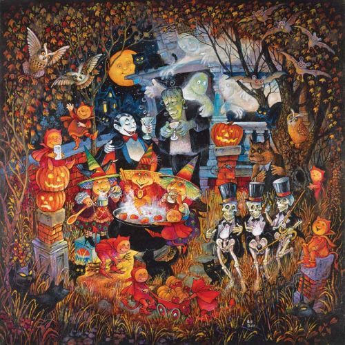 SUNSOUT Monsters Night Out Halloween 1000 Piece Puzzle - 