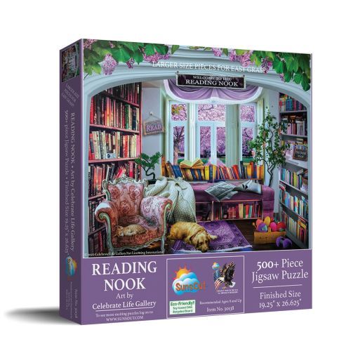 SUNSOUT Reading Nook 550+ Larger Piece Puzzle - 