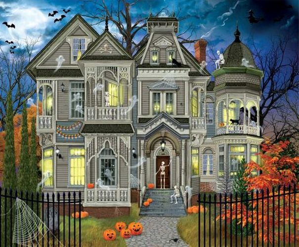 SUNSOUT Come On In Halloween 300 Piece Puzzle