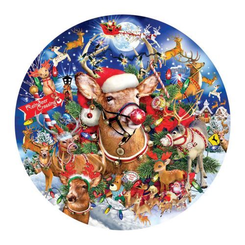 SUNSOUT Reindeer Madness Christmas 1000 Piece Puzzle - 
