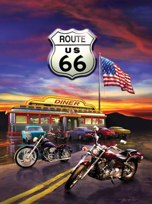 SUNSOUT Route 66 Diner 1000 Piece Puzzle - 