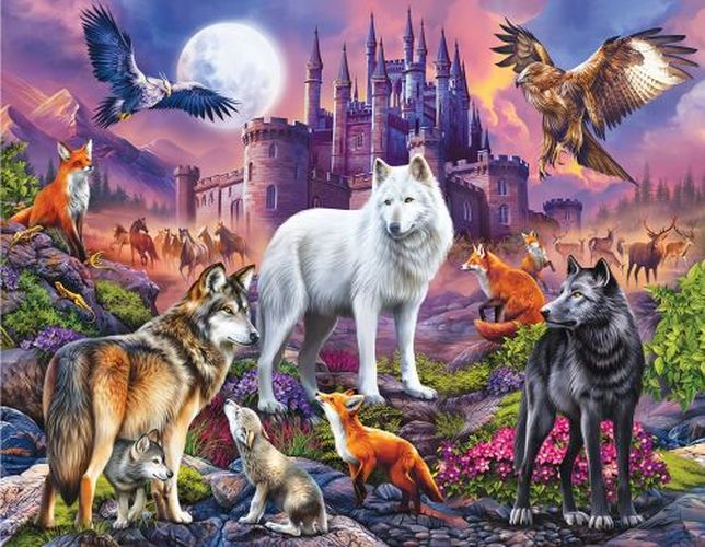 SUNSOUT Wolf Castle 1000+ Piece Puzzle - 