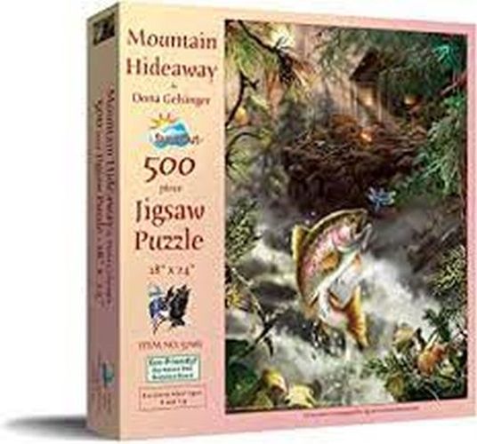 SUNSOUT Mountain Hideaway 500 Piece Puzzle - PUZZLES