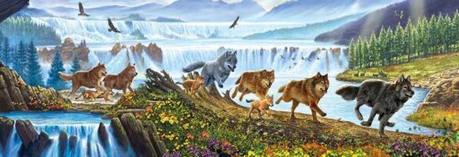 SUNSOUT Wolves On The Run 500 Piece Puzzle