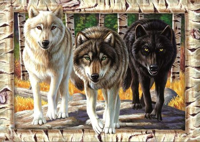 SUNSOUT Wolf Pack Colors 1000 Piece Puzzle - .