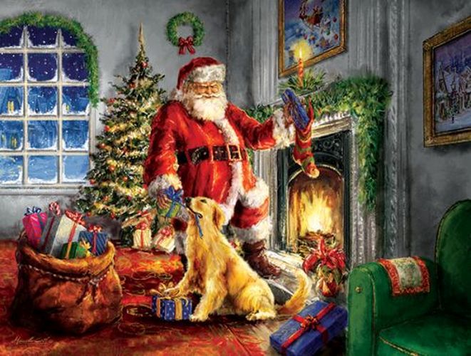 SUNSOUT Helping Santa Christmas 300 Piece Puzzle - .