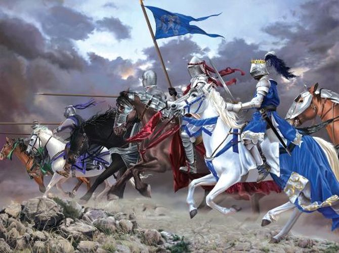 SUNSOUT Knights Charge 1000 Piece Puzzle - PUZZLES