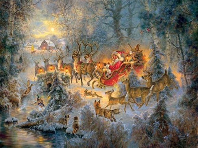 SUNSOUT Merry Christmas To All 1000 Piece Puzzle - PUZZLES