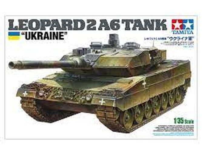 TAMIYA MODEL Leopard 2a6 Tank Ukraine Plastic Model Kit - MODELS