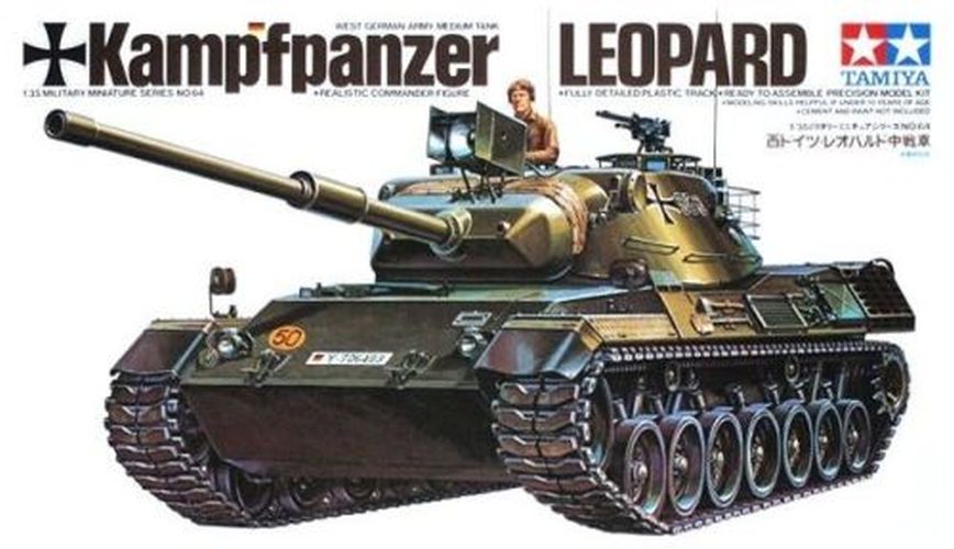 TAMIYA MODEL Leopard Kampfpanzer 1:35 Scale Plastic Model Tank - .