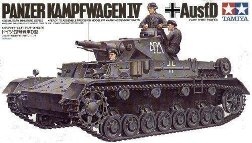 TAMIYA MODEL German Pz.kpfw. Iv Ausfd Tank 1/35 Kit - MODELS