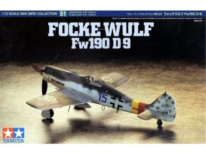 TAMIYA Focke Wulf Fw190 D9 1/72 Scale Paint And Glue Plastic Model Kit - MODELS