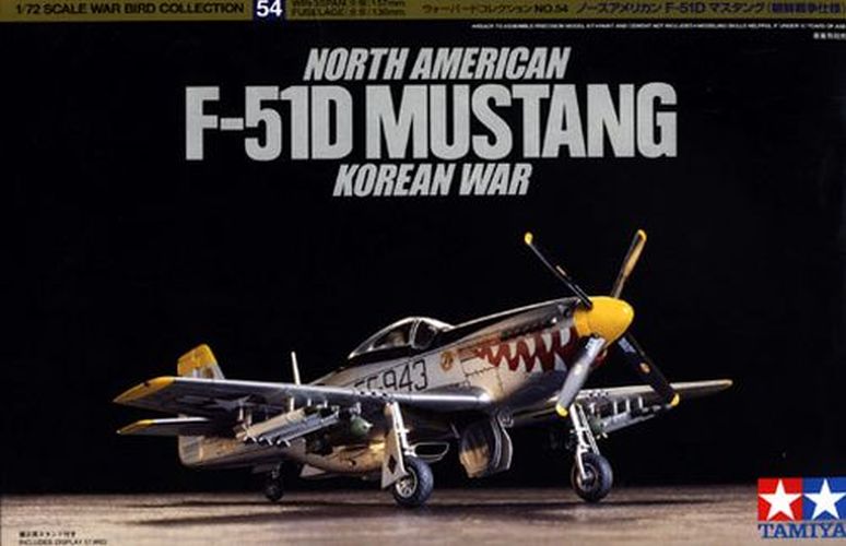 TAMIYA P-51 Mustang Korean War Plane Model Kit 1:72 Scale - .