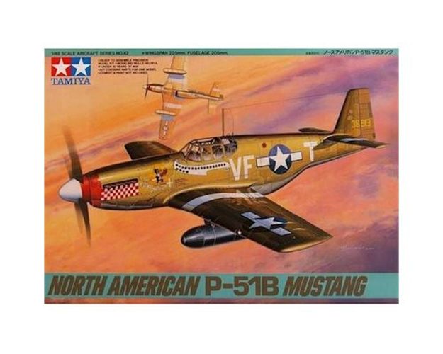 TAMIYA MODEL North American P-51b Mustang Plane Plastic Model Kit 1/48 - .