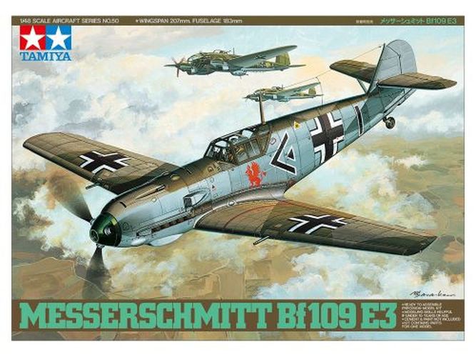 TAMIYA MODEL Messerschmitt Bf109 E-3 Plane Plastic Model Kit 1/48 Scale