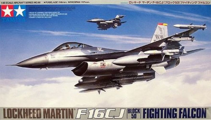 TAMIYA Lockheed Martin F-16cj Fighting Falcon Plane Model Kit - .