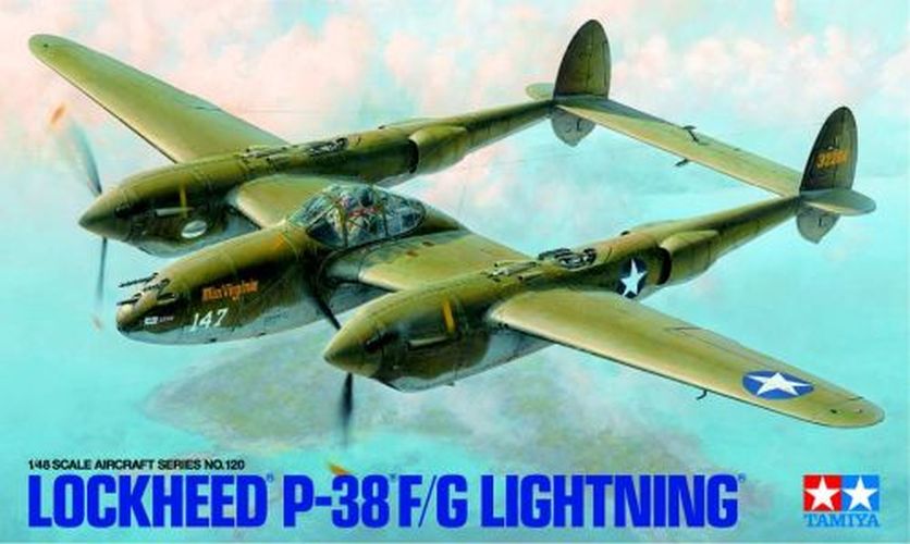 TAMIYA MODEL Lockheed P-38 F/6 Lighting Ww2 Airplane - .