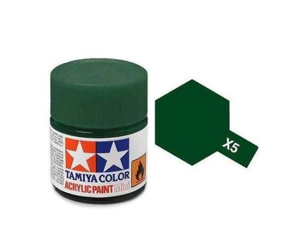 TAMIYA COLOR Green X-5 Acrylic Paint 10 Ml - PAINT/ACCESSORY