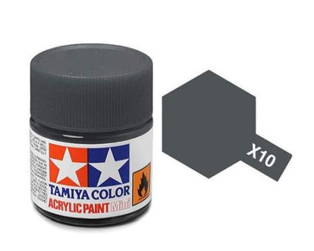 TAMIYA COLOR Gun Metal X-10 Acrylic Paint 10 Ml - 