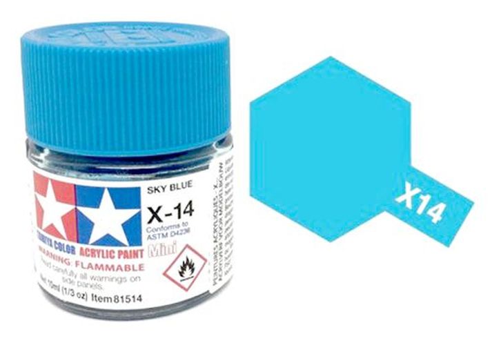 TAMIYA COLOR Sky Blue X-14 Acrylic Paint 10 Ml - PAINT/ACCESSORY