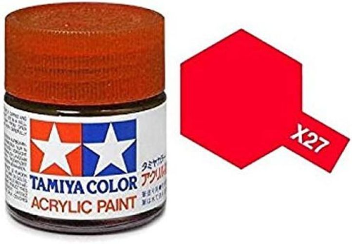 TAMIYA COLOR Clear Red X-27 Acrylic Paint 10 Ml - PAINT/ACCESSORY