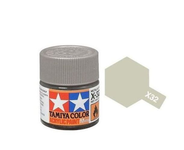 TAMIYA COLOR Titan Silver X-32 Acrylic Paint 10 Ml - PAINT/ACCESSORY