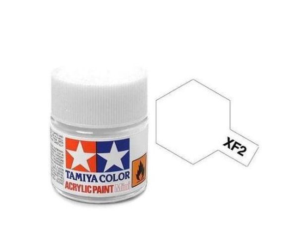 TAMIYA COLOR Flat White Xf-2 Acrylic Paint 10 Ml - PAINT/ACCESSORY