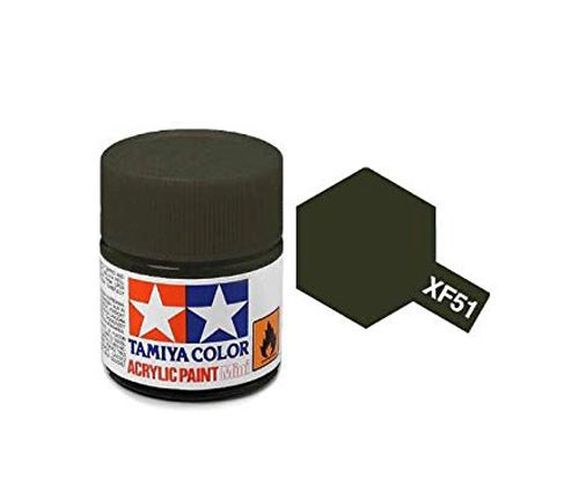 TAMIYA COLOR Khaki Drab Xf-51 Acrylic Paint 10 Ml - PAINT/ACCESSORY