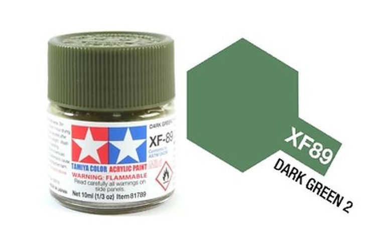 TAMIYA COLOR Dark Green 2 Xf-89 Acrylic Paint 10 Ml - PAINT