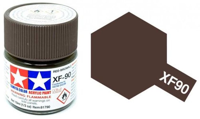 TAMIYA COLOR Red Brown 2 Xf-90 Acrylic Paint 10 Ml - PAINT/ACCESSORY