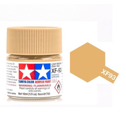 TAMIYA COLOR Light Brown Xf-93 Acrylic Paint 10 Ml - PAINT/ACCESSORY