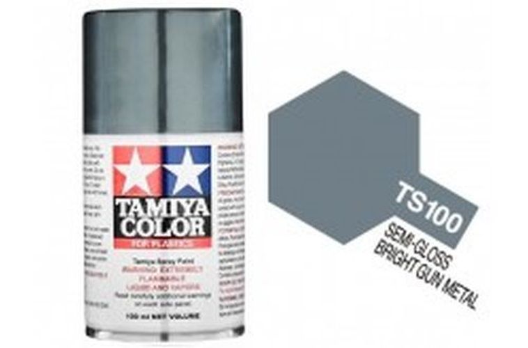 TAMIYA COLOR Bright Gun Metal Ts-100 Spray Paint Lacquer - .