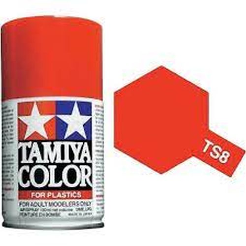 TAMIYA COLOR Italian Red Ts-8 Spray Paint Lacquer - PAINT/ACCESSORY