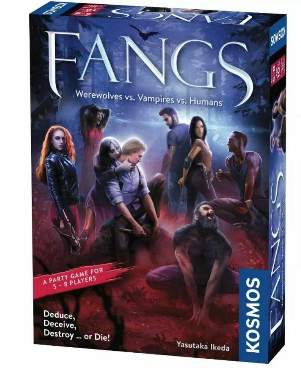 THAMES AND KOSMOS Fangs Werewolves Vs. Vampires Vs. Humans Card Game - BOARD GAMES