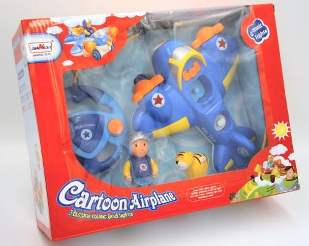 TODDLER TOYS Cartoon Airplane Toddler Radio Control Toy - 
