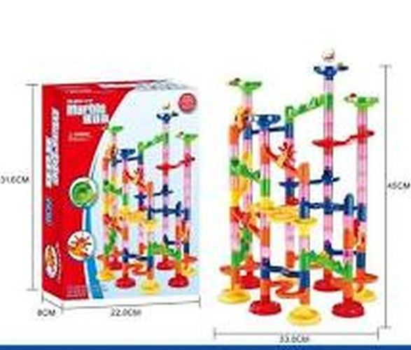 TODDLER TOYS 105 Pc Marble Roll Race Set