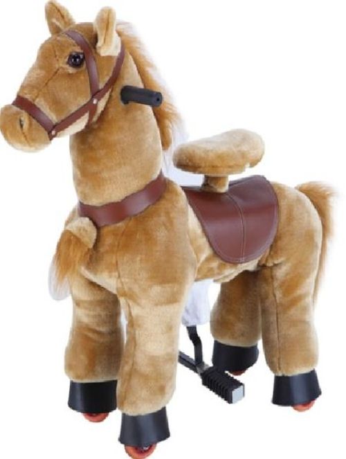 TODDLER TOYS Beige Brown Pony Rocking Horse Ride On Horse Cycle - 