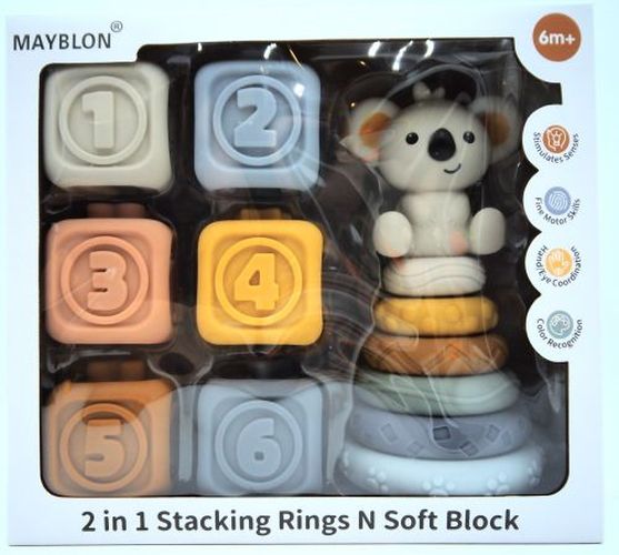 TODDLER TOYS Ring Stacking And Block Playset