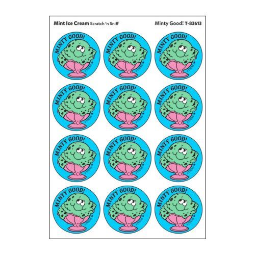 TREND ENTERPRISES Mint Ice Cream Scratch N Sniff Stinky Stickers - .