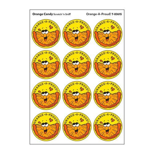 TREND ENTERPRISES Orange Candy Scratch N Sniff Stinky Stickers - 